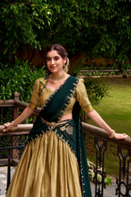 POLY COTTON ZARI WEAVING LAHENGA