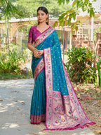 Soft Silk Paithani Saree With Gold Zari