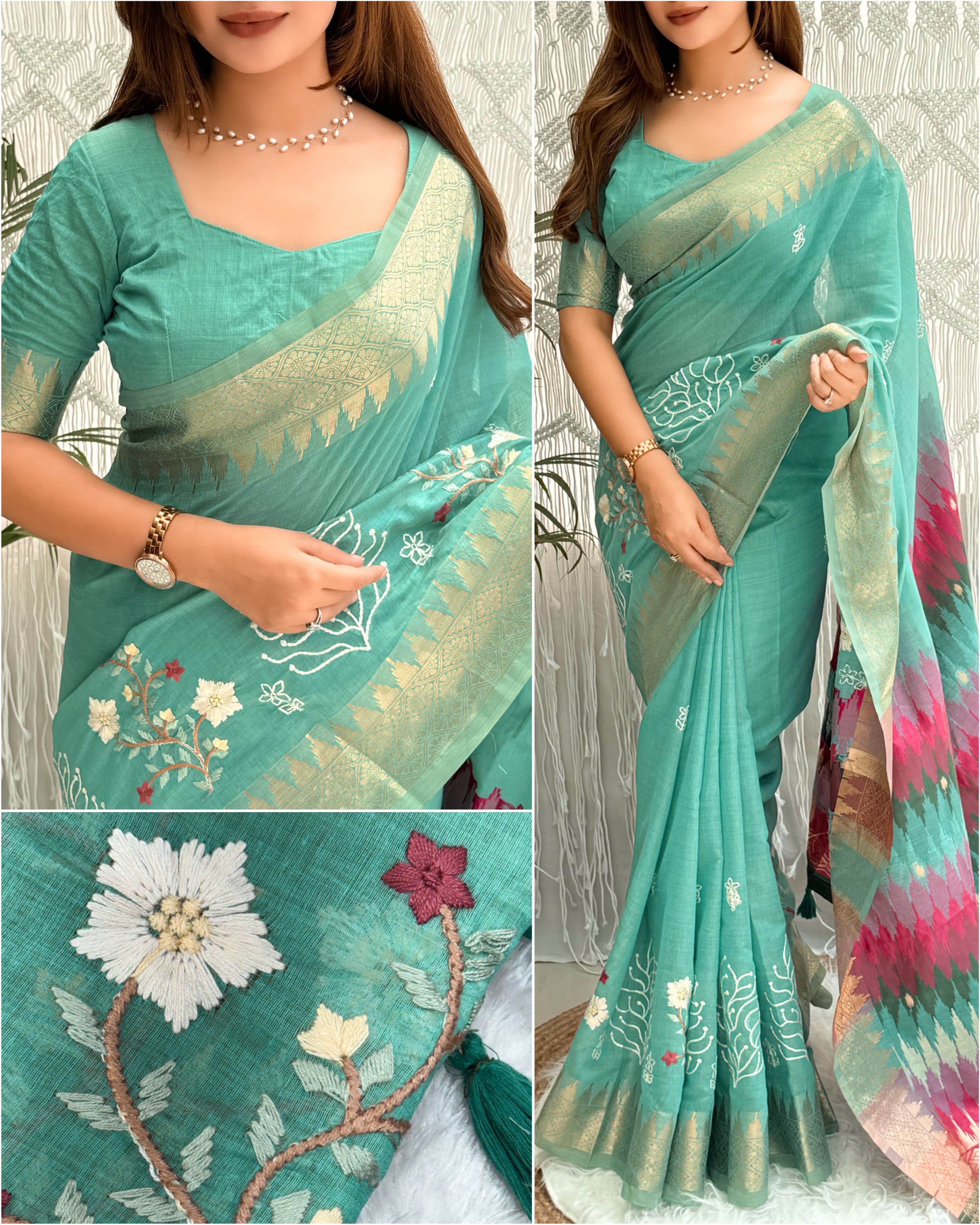 Shital Tusser Cotton Saree