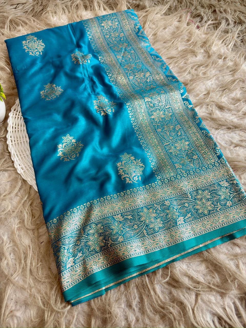 soft banarasi mashru satin silk saree