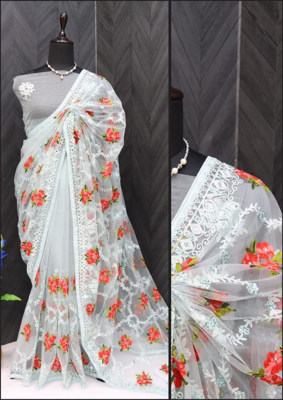Heavy Butterfly Net Most Demanding Saree