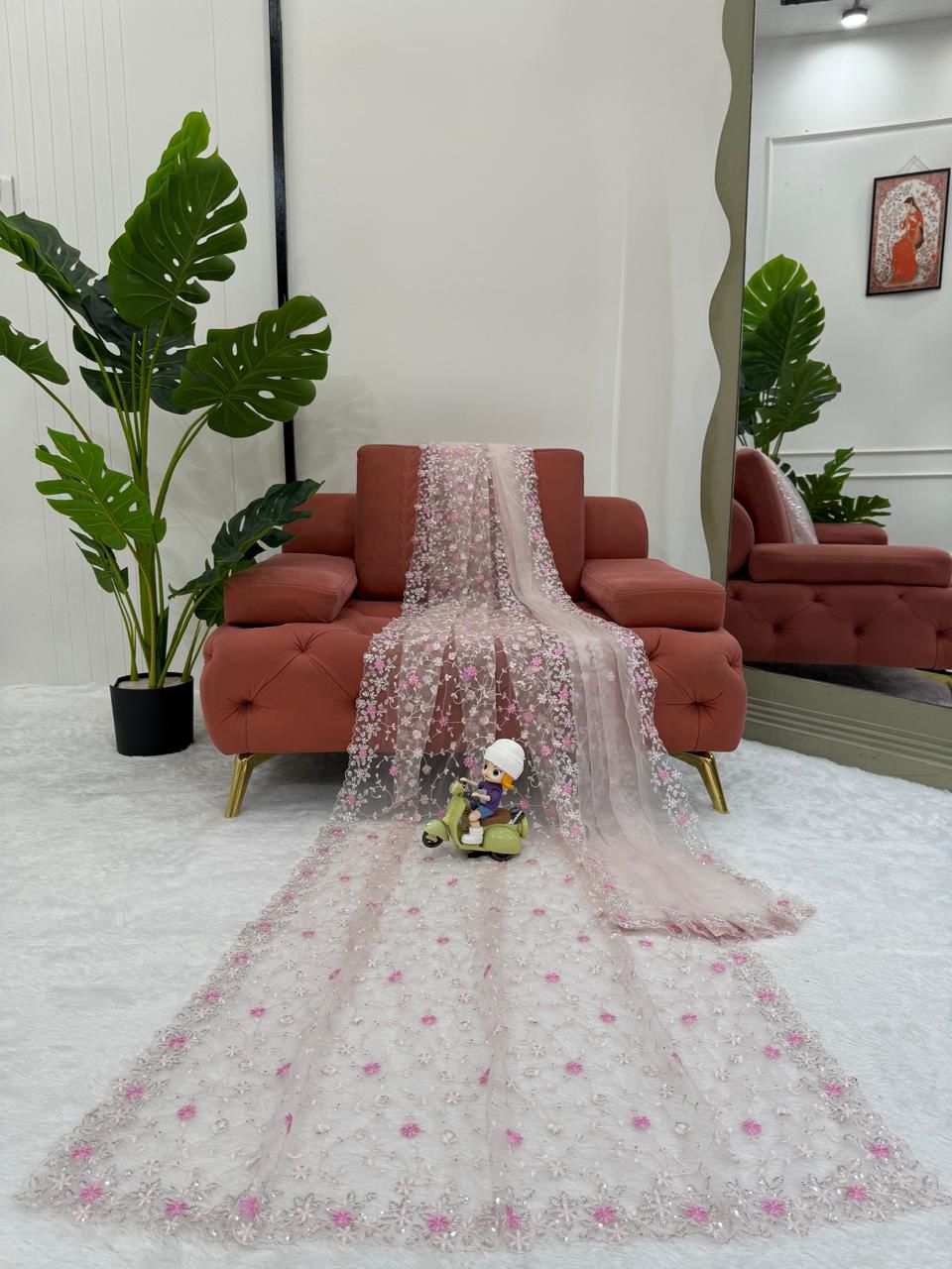 Soft Net Wedding Wardrobe Saree