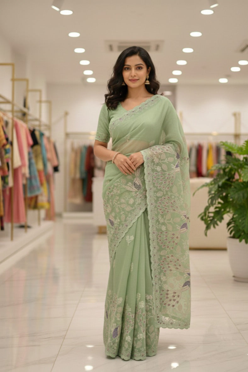 Heavy Soft Crunchy Silk Saree