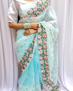 Semi Pure Organza Saree
