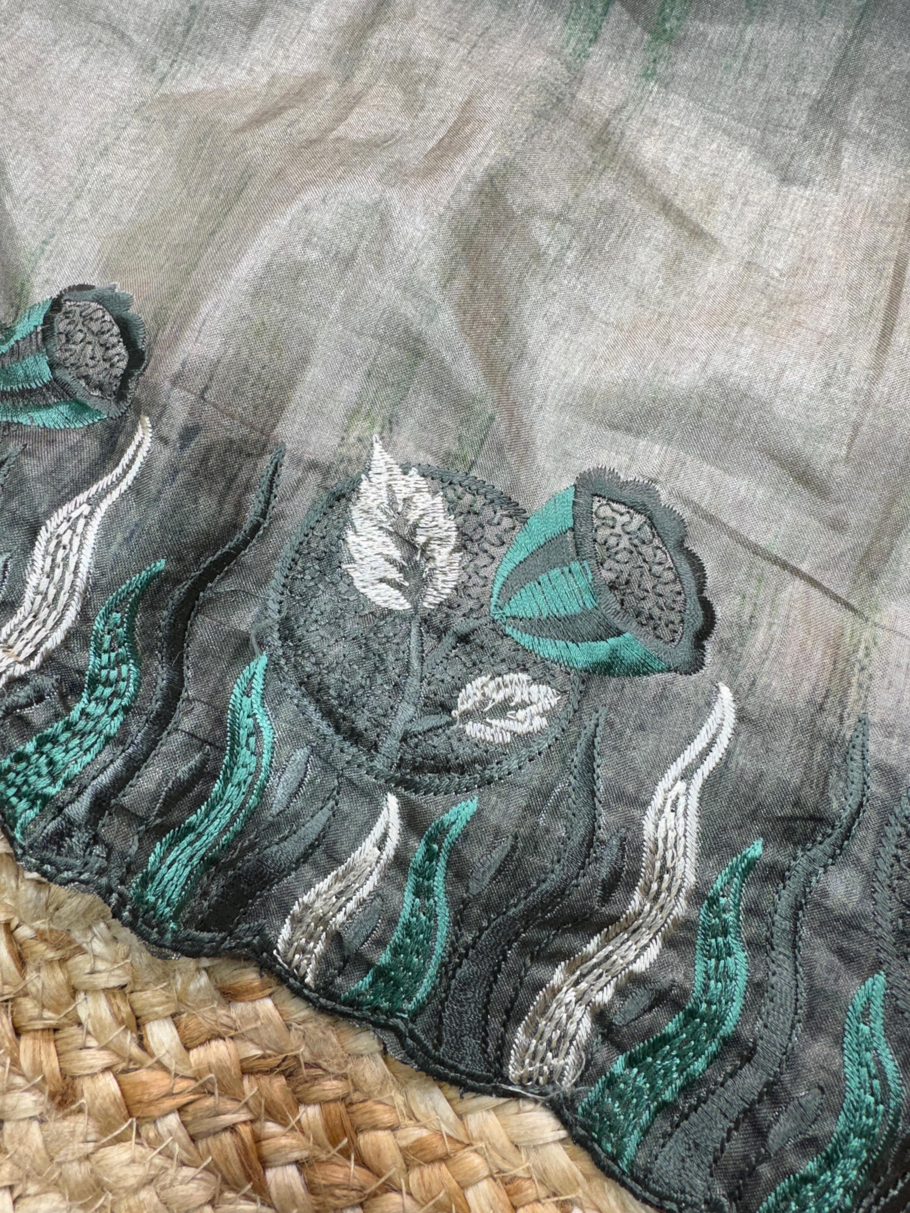 Tusser Silk Digital Print Saree