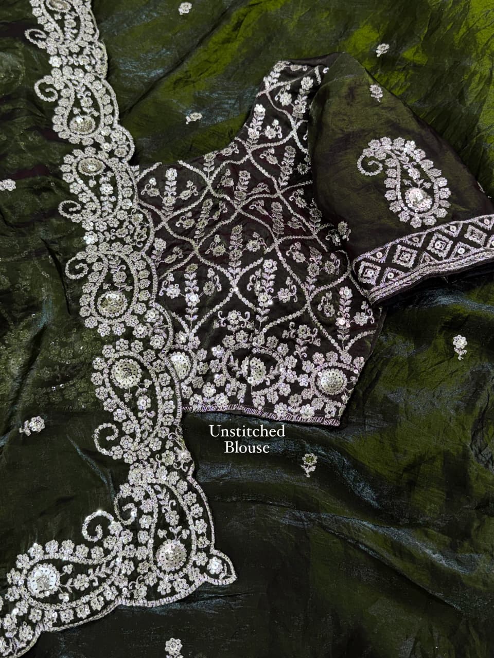 Wedding special Dual Tone Fandy Satin Saree