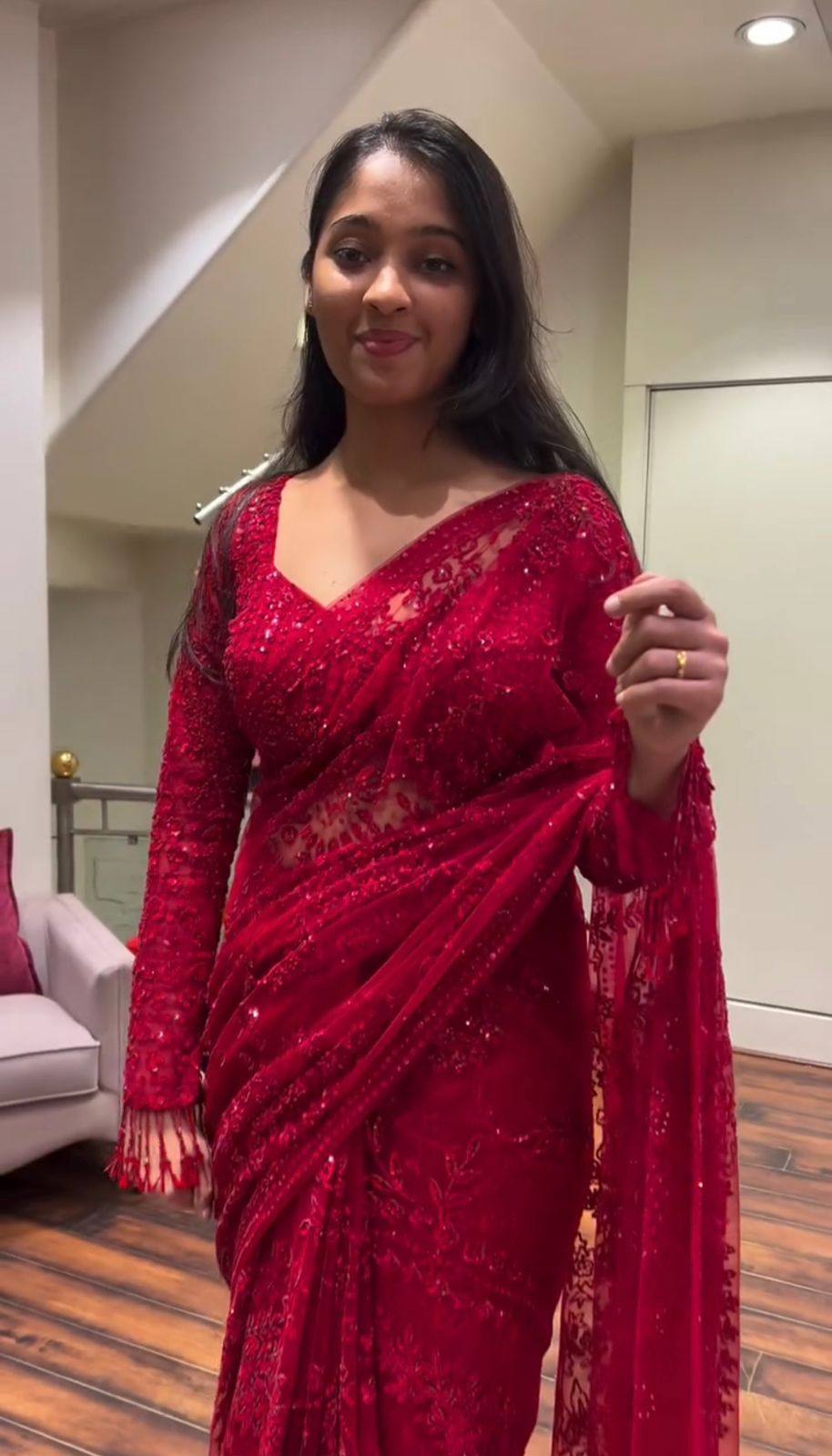 FAUX GORGETTE SAREE
