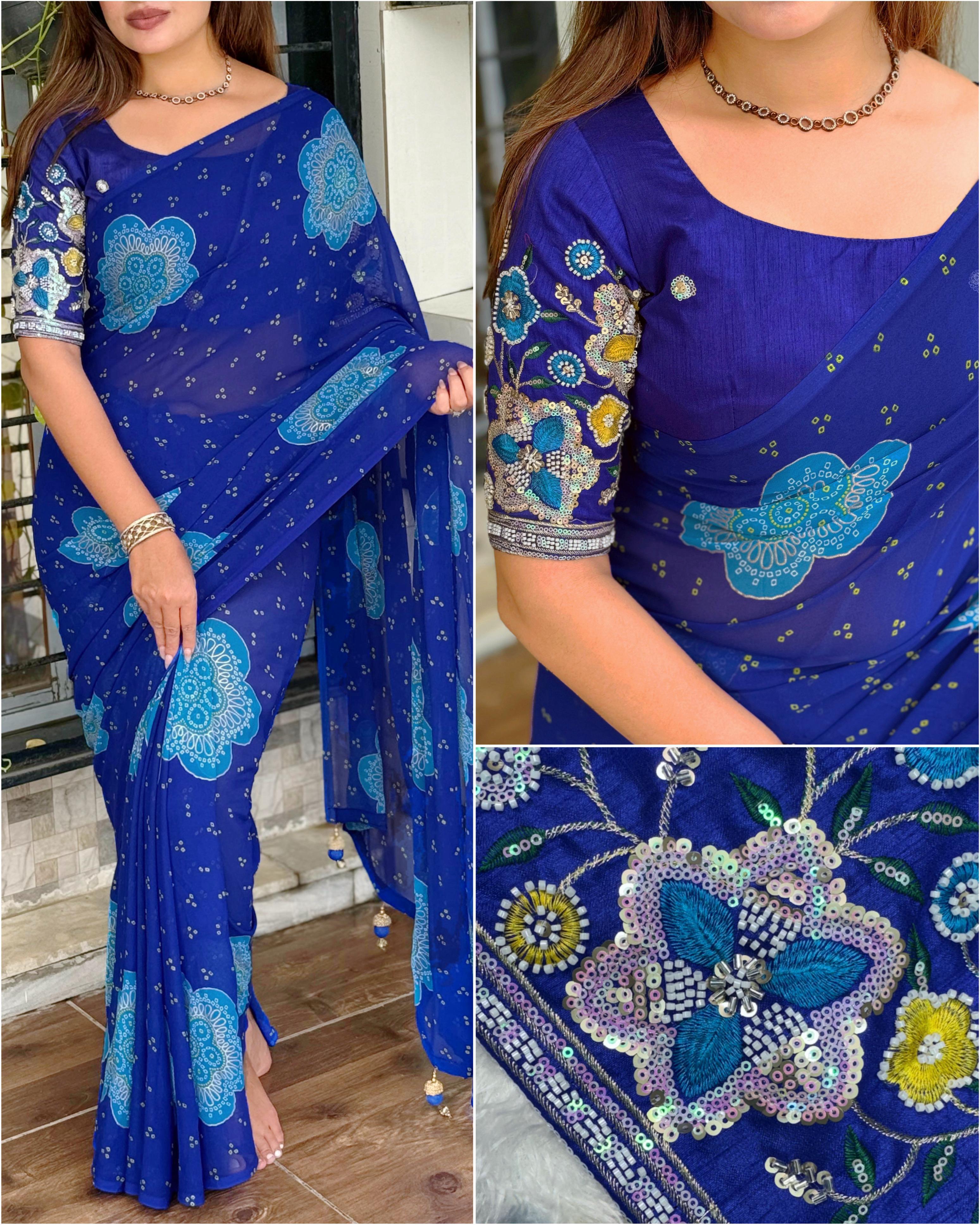 PREMIUM GORGETTE SAREE❤️