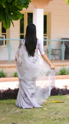 Jute Organza  Saree