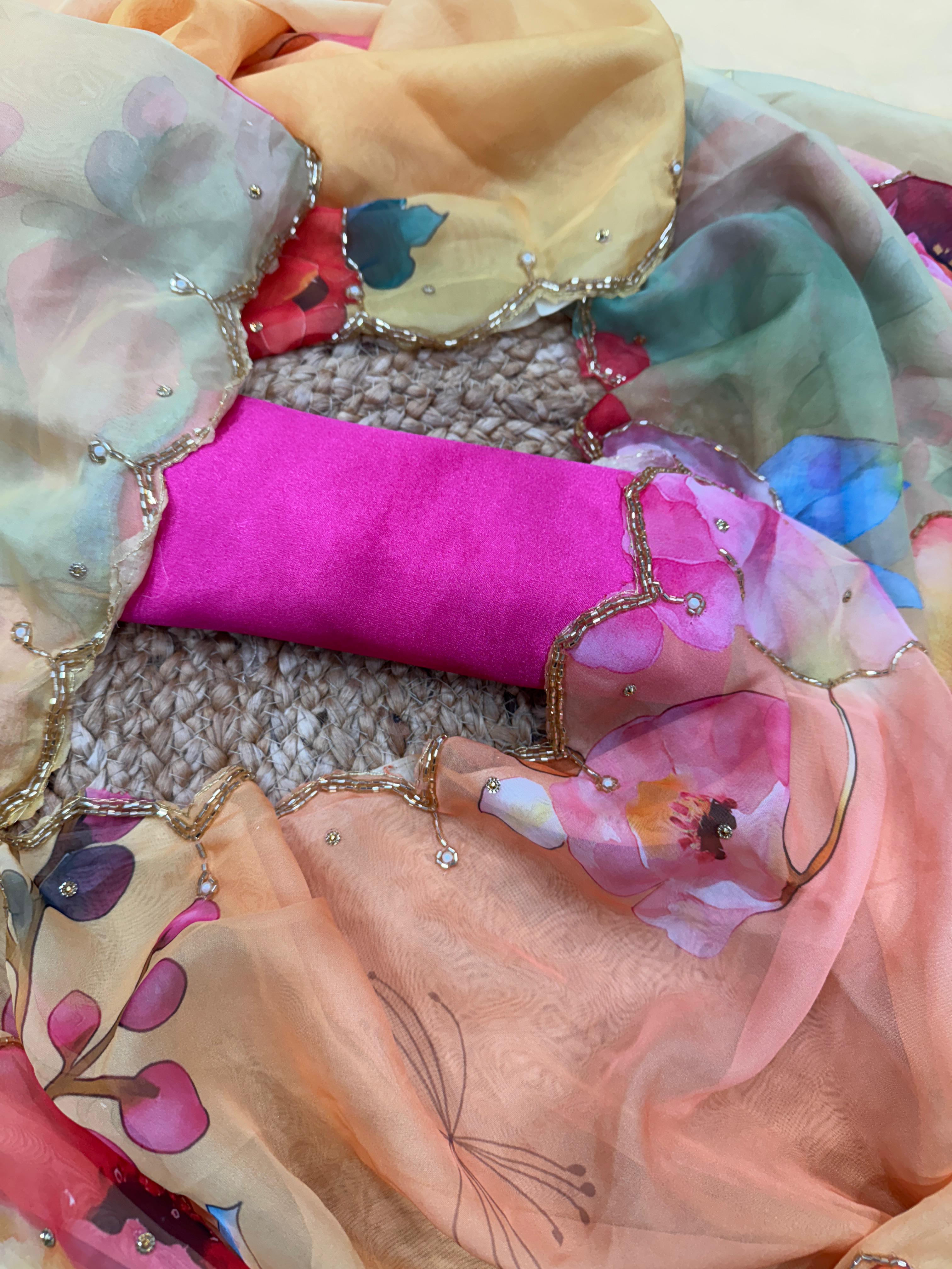 FLORAL HANDIWORK SAREE