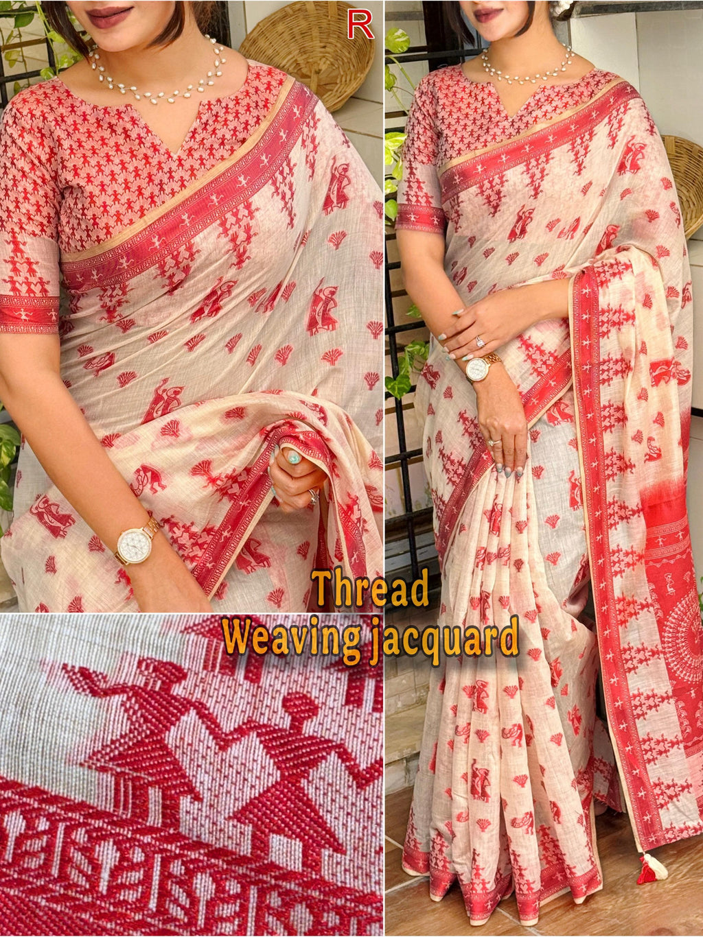 Malavika Khadi Cotton Saree
