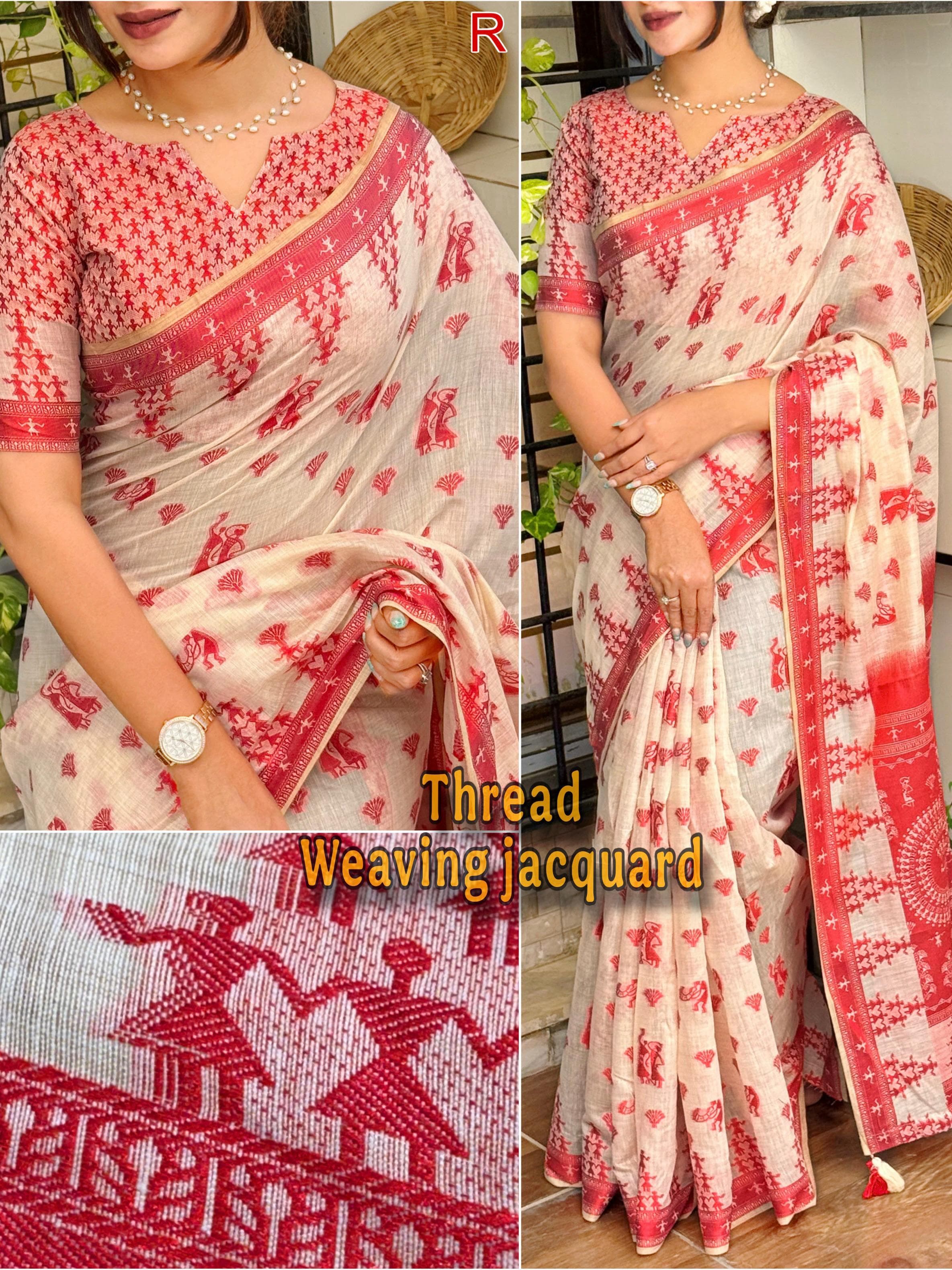 Malavika Khadi Cotton Saree