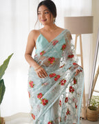 Heavy Butterfly Net Most Demanding Saree