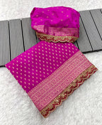 Pure Khaddi Georgette Designer Wedding Saree