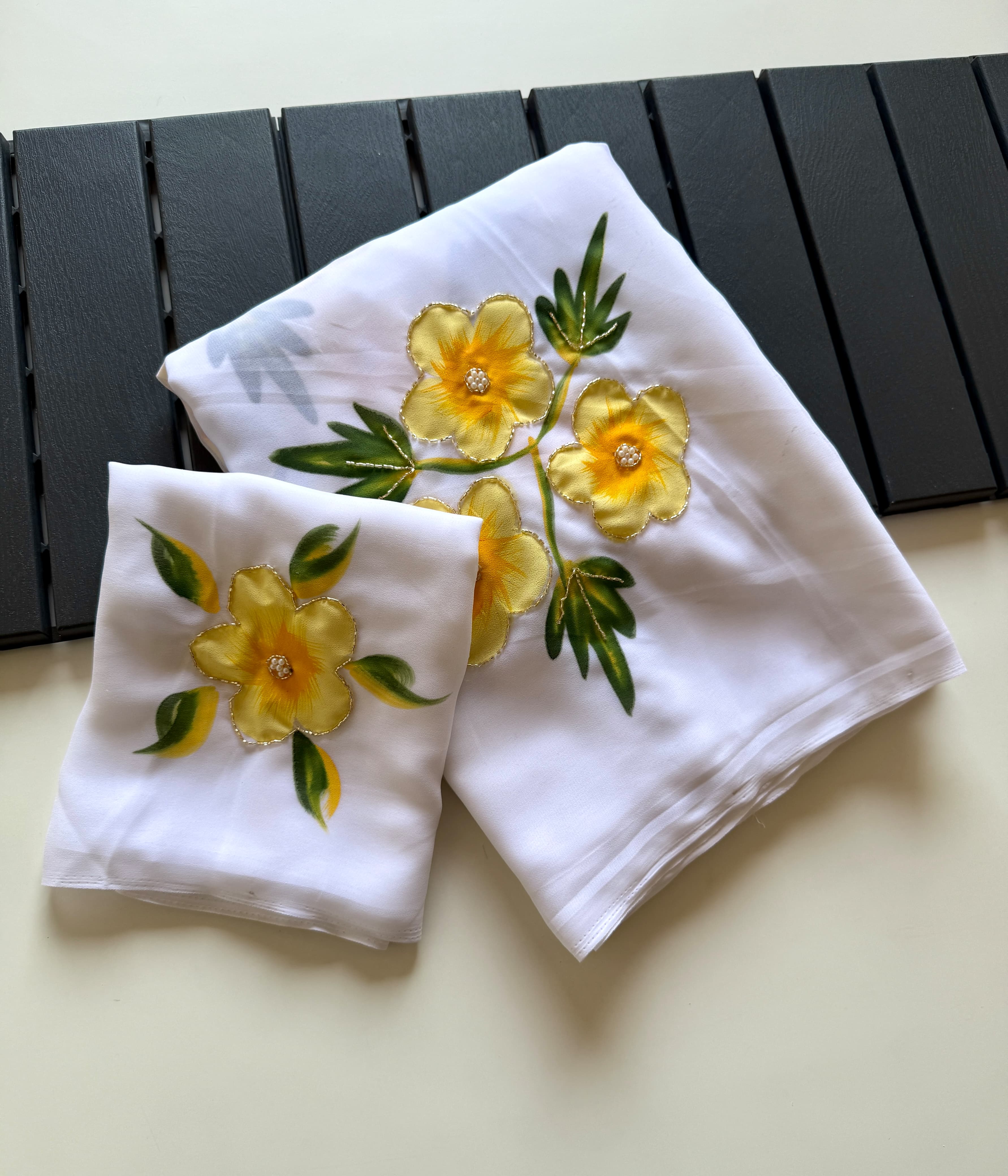 Soft Pure Georgette Handwork Sarees