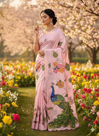 Handwork Elegance & Digital Print Saree