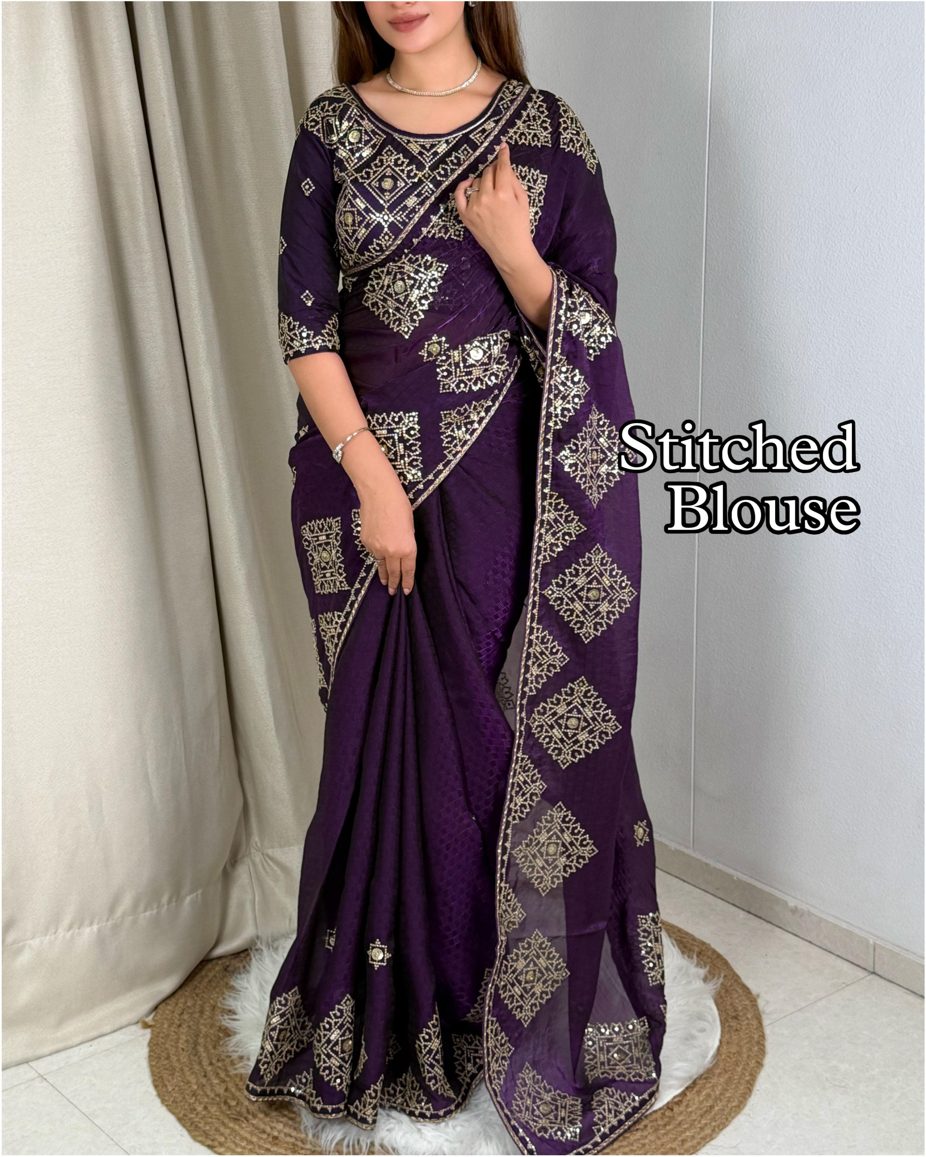 Madhubala Design Gorgeous Fendy Satin Saree