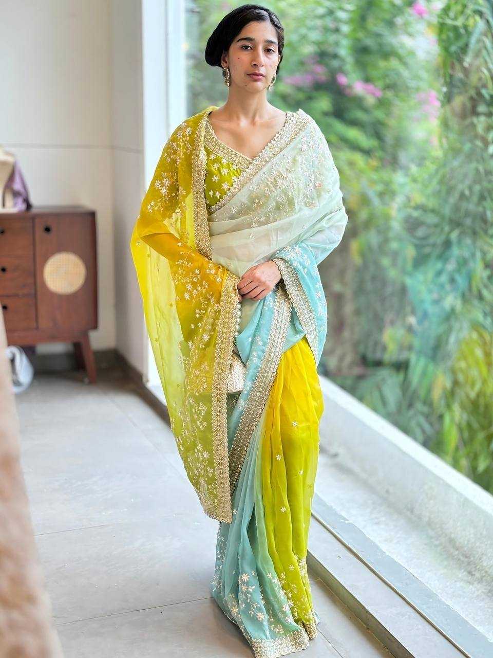 ORGANZA SILK DIGITAL PRINT SAREE