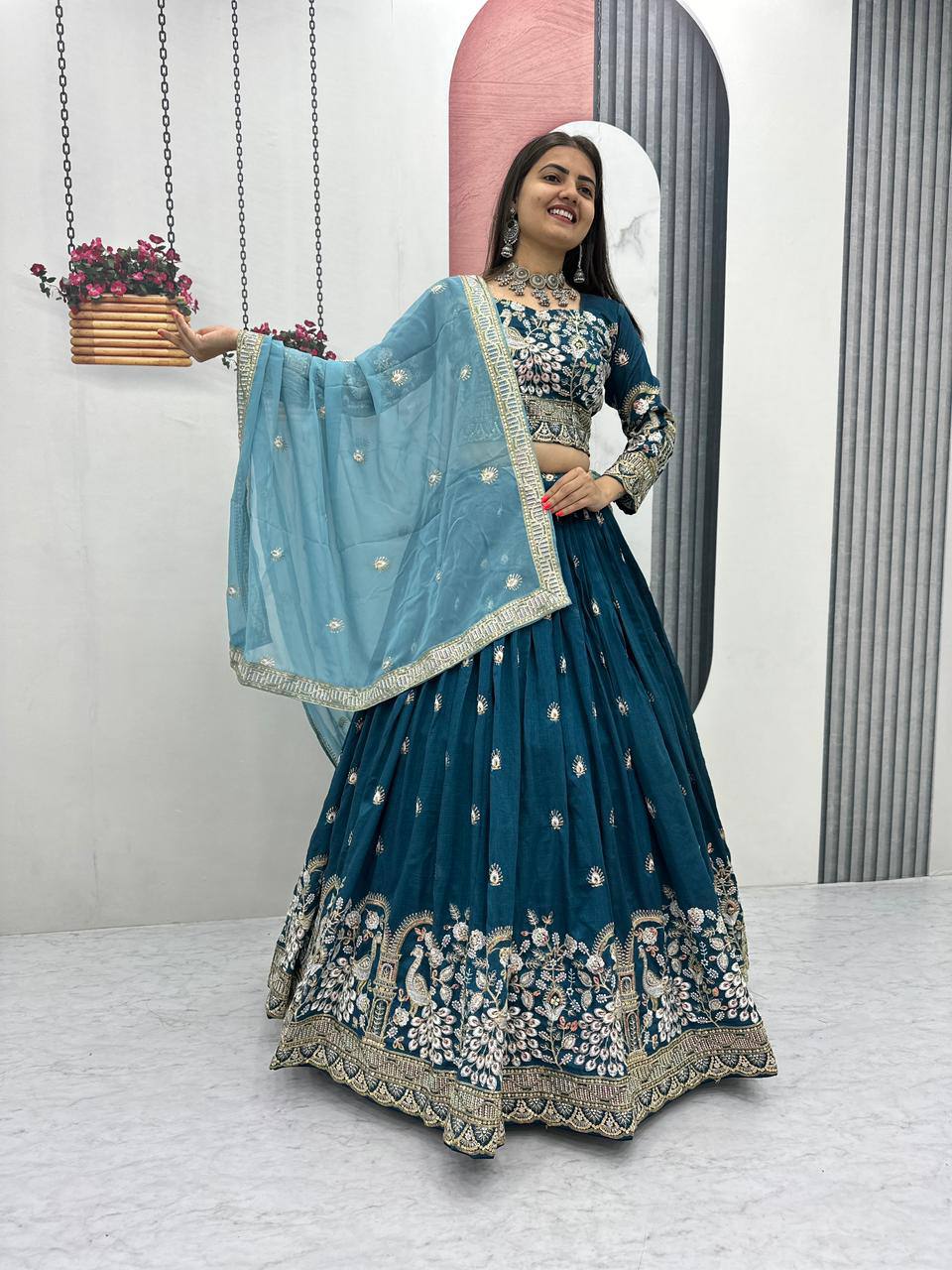 Vichitra Silk Lahenga
