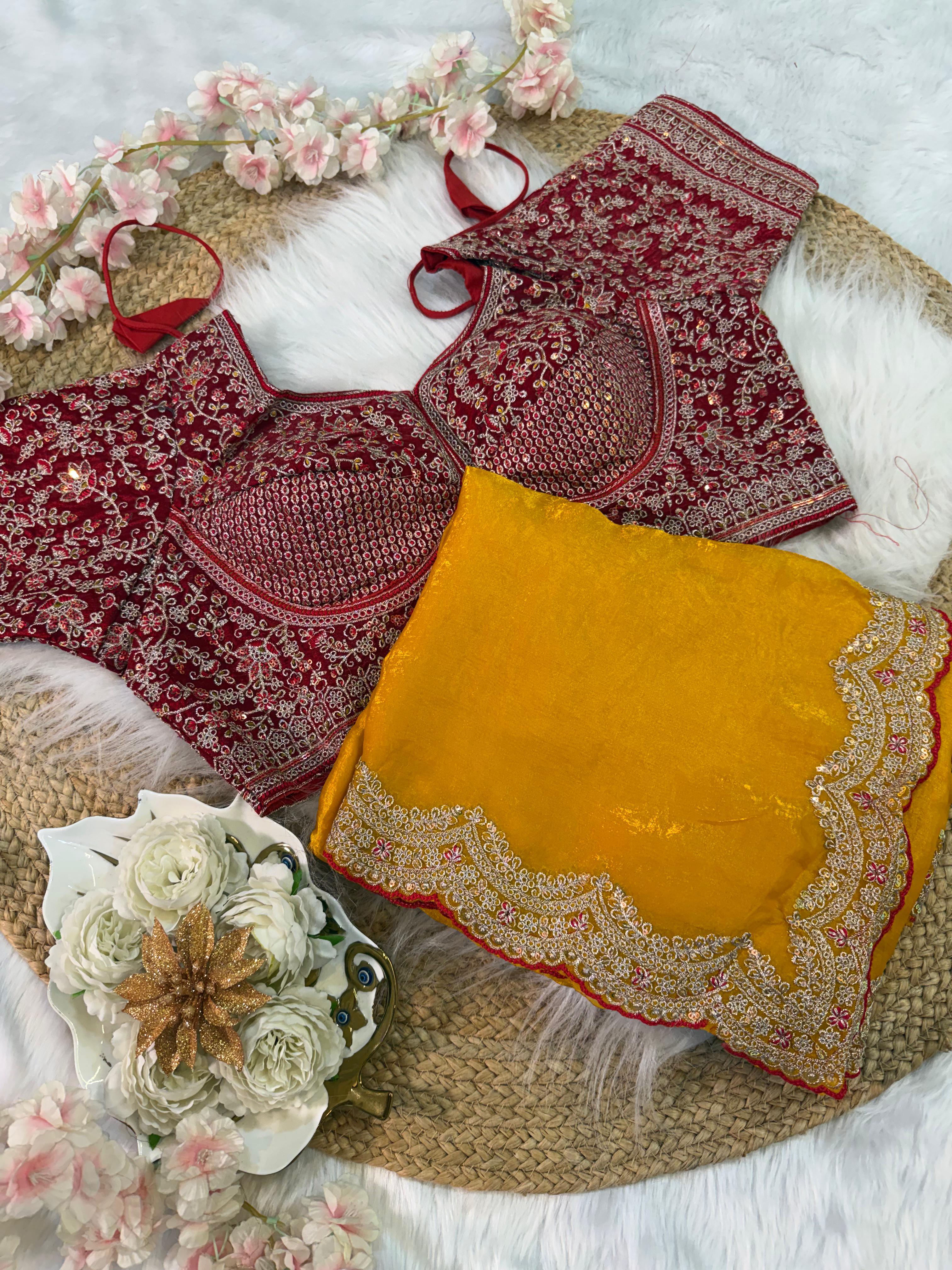 Premium space Silk Sabyasachi Inspired Saree