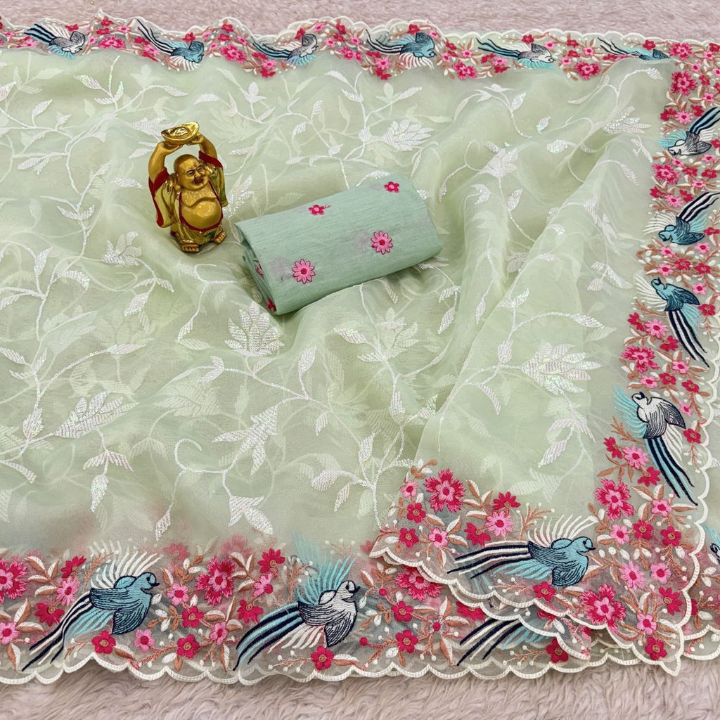 Premium Soft Organza Silk Saree