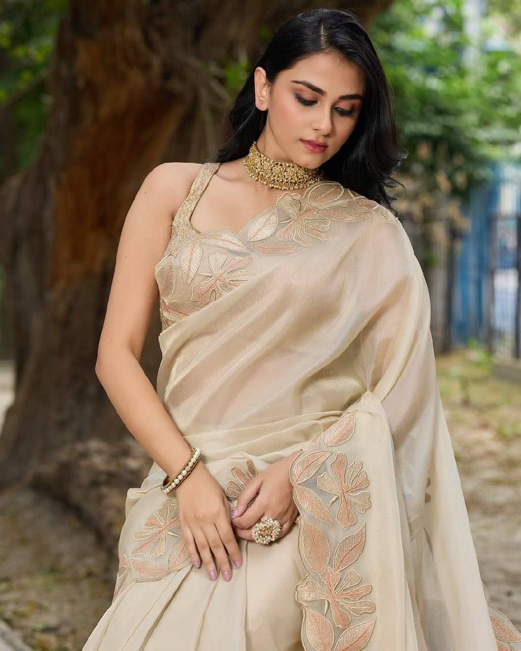 Sindhur Organza Silk Saree
