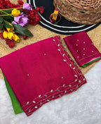 Pure Soft Chinon Peding 2d Saree