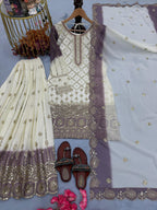 Party Wear  Heavy Dual Tone Peding Star  Top Plazzo & Dupatta Set