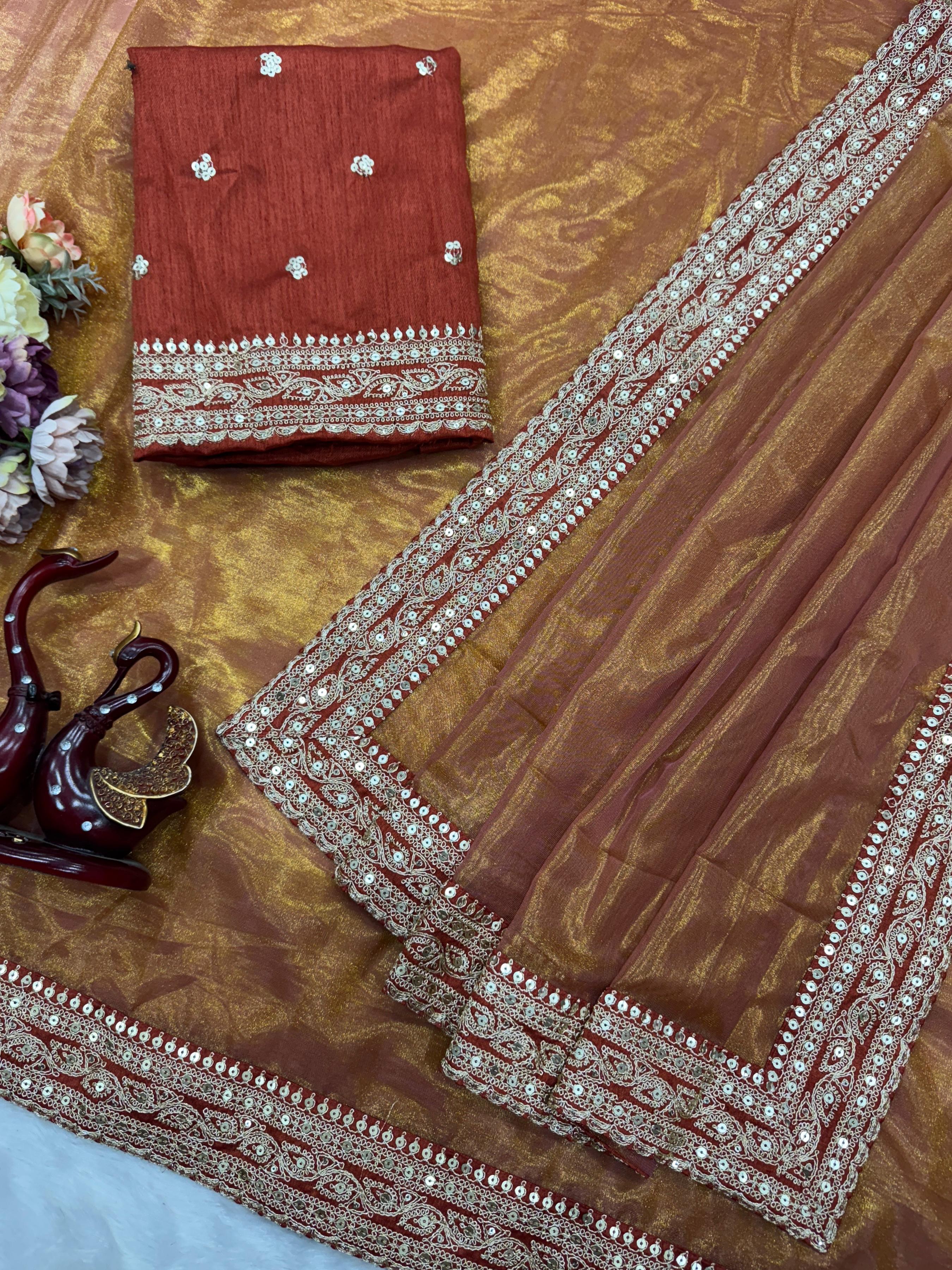 Soft Nc Twill Sequence Saree