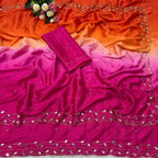 Pure Soft Chinon Peding 2d Saree