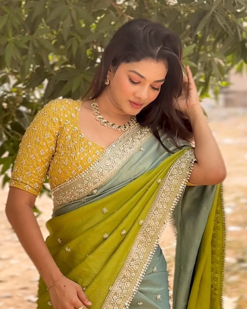 SOFT CHINON SAREE