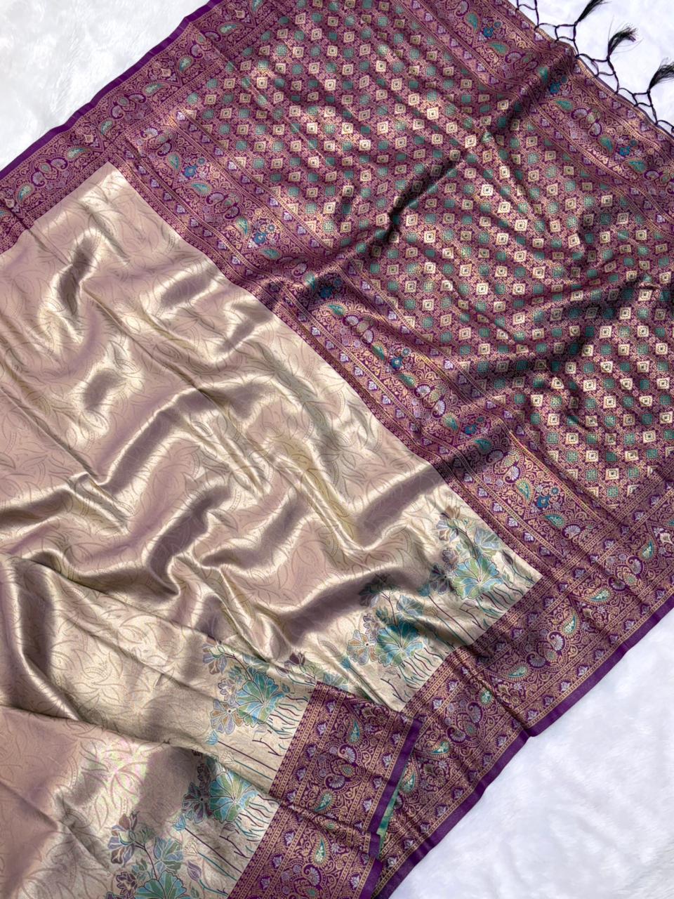 Tissue Silk Zari Weaving Saree