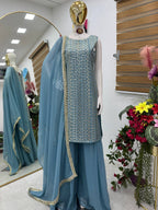 New Designer Party Top Pallazo & Dupatta Set👗