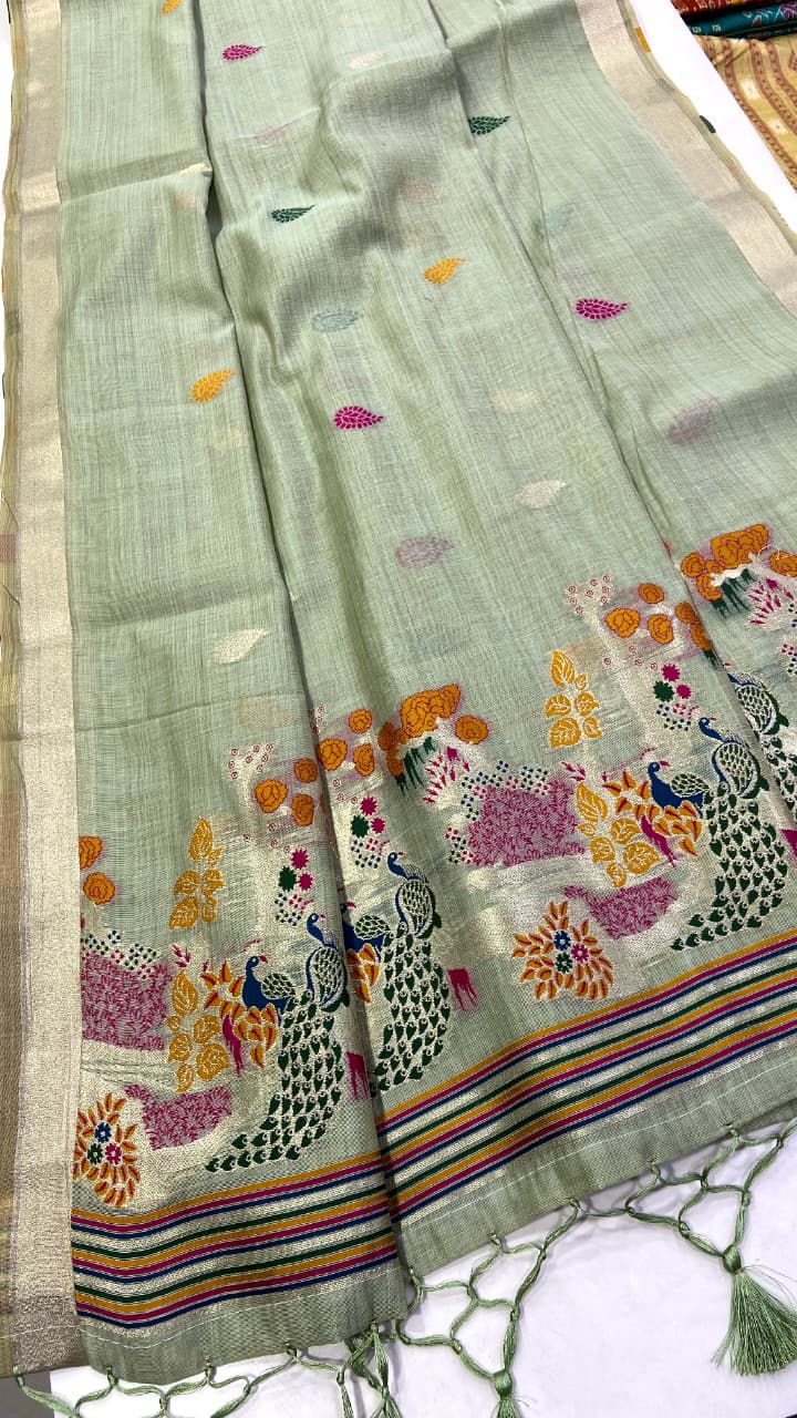 Munga Cotton Saree with Weaving Design