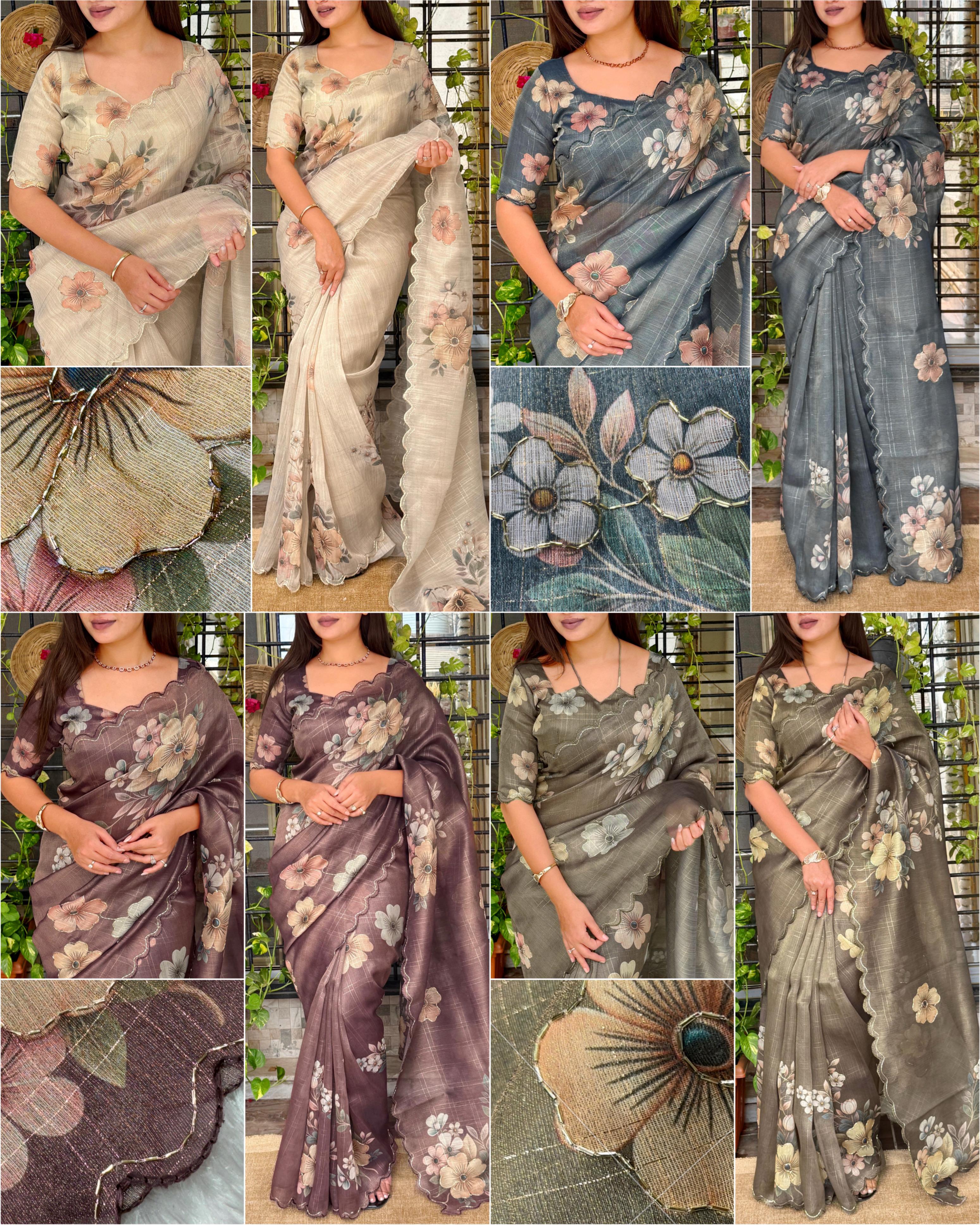 TISSUE COTTON DIGITAL PRINT SAREE