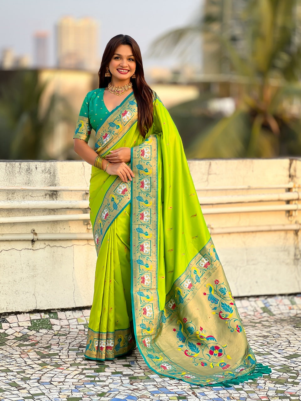 Paithani Silk Saree Multicolore