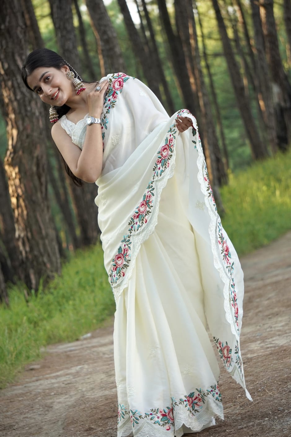 Pure Tussar Silk Saree In Solid Color