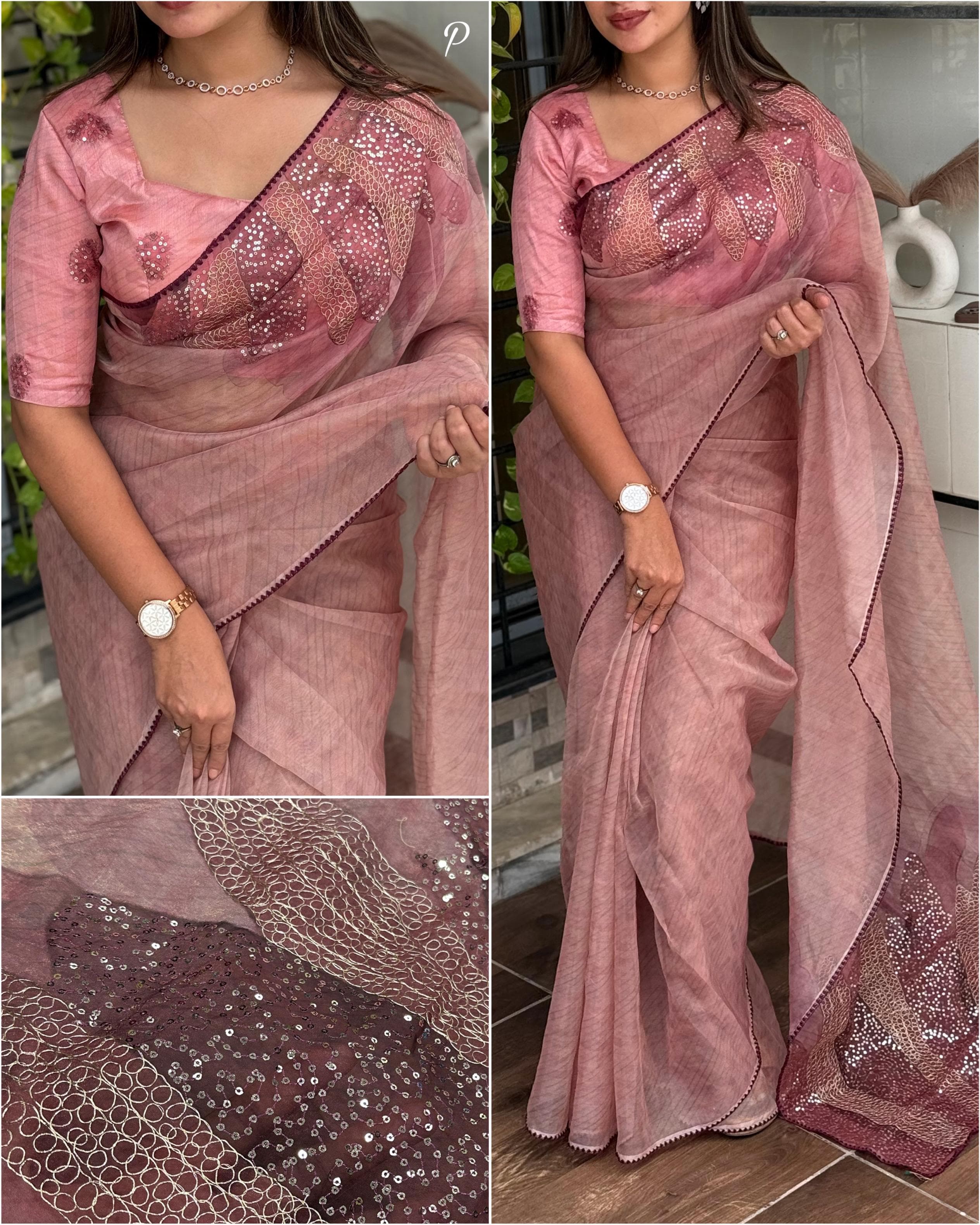 Rimzim Pure Tissue Organza Saree