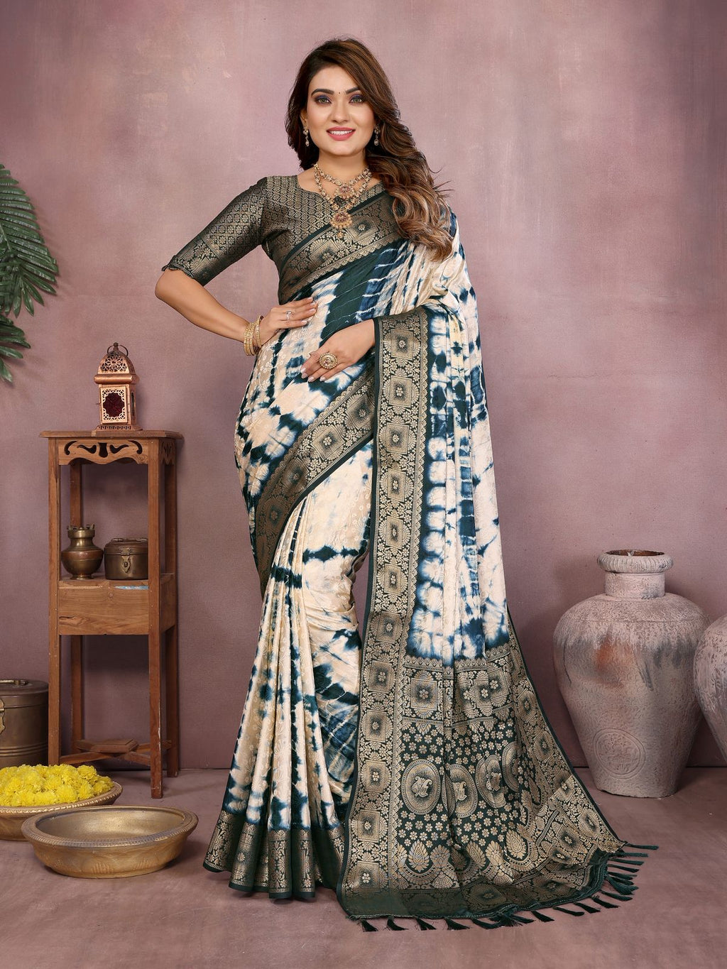 Pure Sibory With Soft Satin Silk Saree