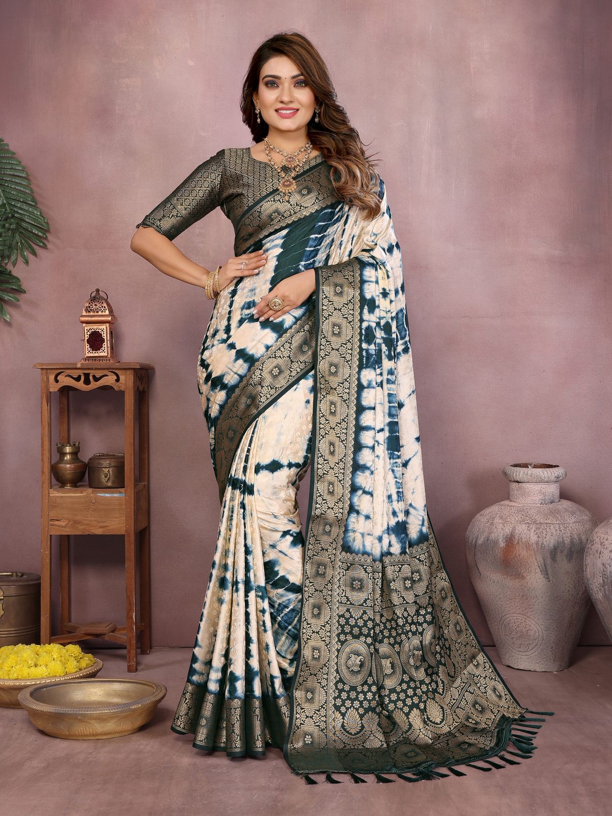 Pure Sibory With Soft Satin Silk Saree