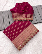 Pure Khaddi Georgette Designer Wedding Saree