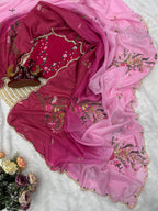 Soft Tebby Silk Pink Saree