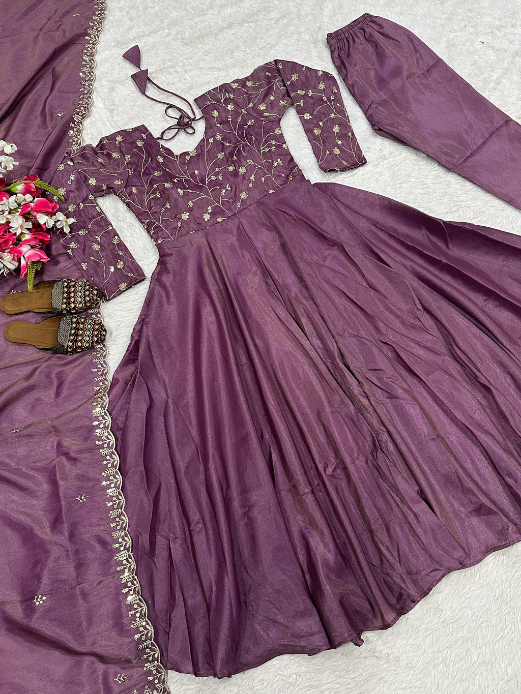 Heavy Cosmos Silk Material Anarkali Suit