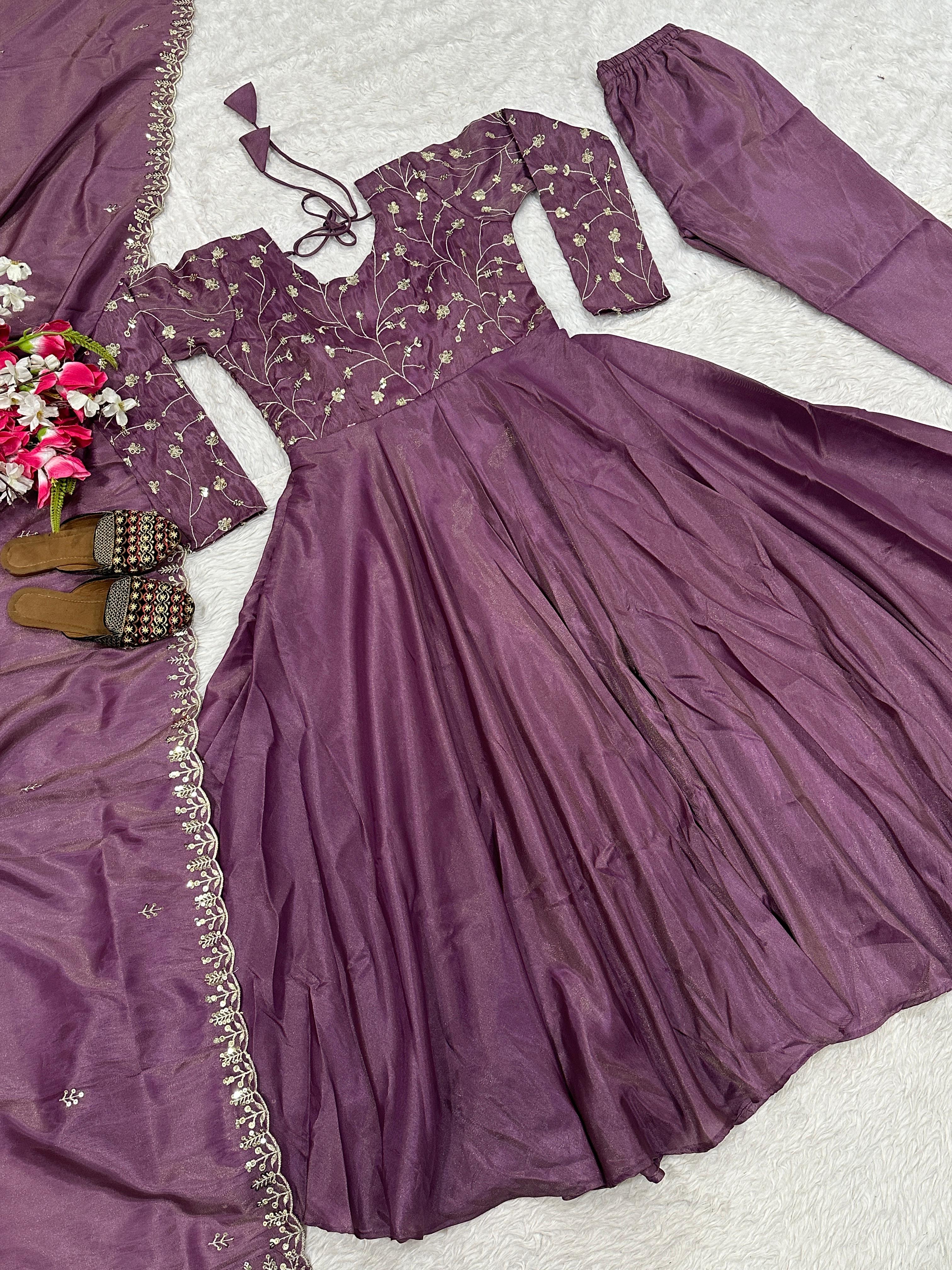 Heavy Cosmos Silk Material Anarkali Suit