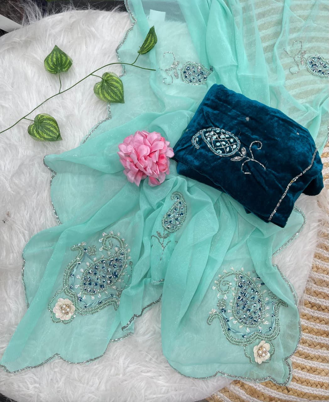 Pure soft nd elegant Shimmer silk saree
