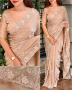 FENDY WEDDING BEIGE SAREE