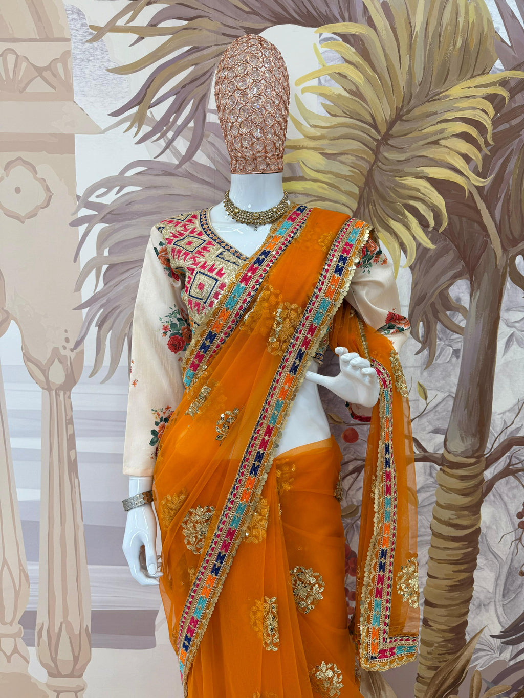 Butterfly Net Wedding Saree