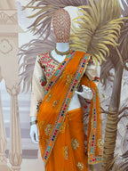 Butterfly Net Wedding Saree