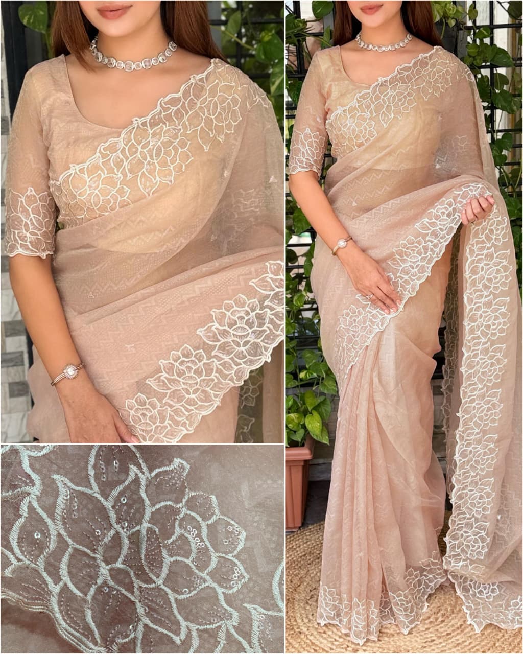 Shreya Glass Simmer Saree