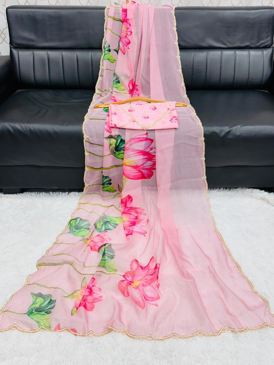 Soft Tabby Floral Print Saree